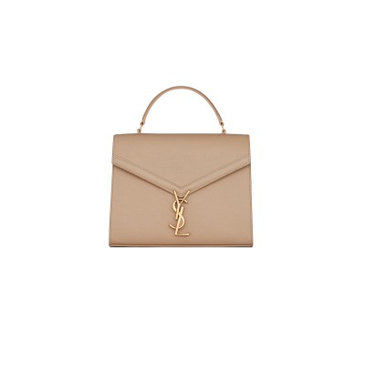 YSL CASSANDRA MEDIUM TOP HANDLE BAG IN GRAIN DE POUDRE EMBOSSED LEATHER 623931BOW0W2721 (24.5*20*11.5cm)